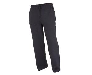 Floso Kids Unisex Jogging Bottoms/Pants / School Wear Range (Open Cuff) (Black) - KS138