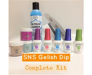 Gelish Dip SNS 3 Dipping Powders / Choice of Colors & Liquids Nail Complete Kit