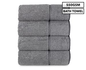 Luxury Living Boston Bath Towel 4-Pack - Slate