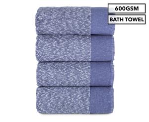 Luxury Living Parker Bath Towel 4-Pack - Blue