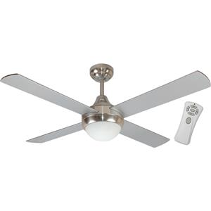 Mercator 120cm Brushed Chrome Glendale Ceiling Fan With Light And Remote