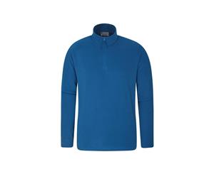 Mountain Warehouse Mens Micro Fleece Top Lightweight Sweater Pullover Jumper - Cobalt