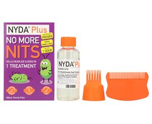 NYDA Plus No More Nits Family Pack Treatment 100mL