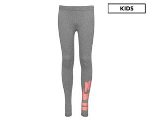 Nike Girls' Graphic Leggings / Tights - Carbon Heather/Pink Gaze