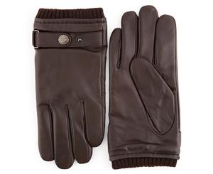 OZWEAR Connection Ugg Men's Silver Stud Tab Glove - Chocolate