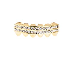 One Size Fits All Bling Grillz - DOUBLE DECK BOTTOM - Gold - Gold