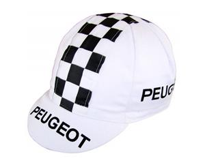 Peugeot Checkers Cycling Cap - White/Black