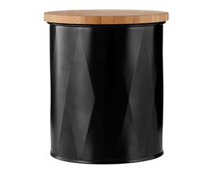 Premier Round Storage Black with Bamboo Lid Small