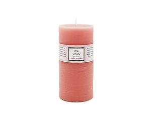 Premium 6.8cm x 14cm Rosewater Cream Essential Oil Scented Candle - Pink