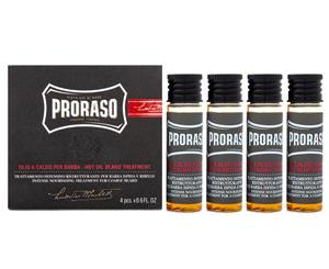 Proraso Hot Oil Beard Treatment 4-Pack 17mL