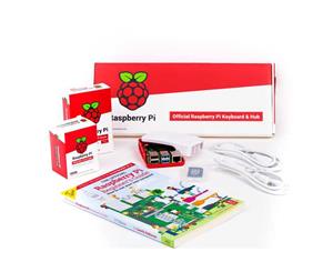 Raspberry Pi 4 Model B 2GB Beginner Desktop Kit Official White and Red Package with RPI Keyboard and Mouse Comes with Beginners Guide