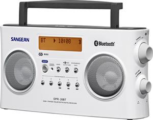 Sangean DAB+/FM-RDS/Bluetooth Digital Radio - DPR-26BTWH