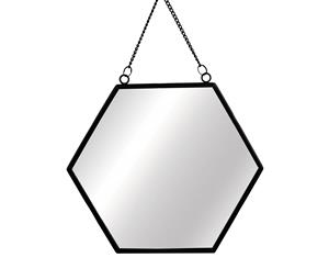 Sass & Belle Monochrome Black Hexagon Mirror