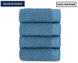 Sheridan Patterson Face Washer 4-Pack - Peacock