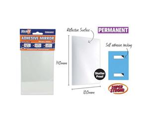 Shower Mirror 10x14cm Self Adhesive and Shatter Proof for Safety