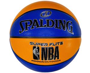 Spalding NBA Super Flite Indoor/Outdoor Basketball [Colour Blue/Orange] [Size 7]