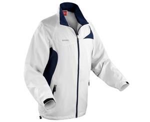 Spiro Mens Micro-Lite Performance Sports Jacket (Water Repellent Wind Resistant & Breathable) (White/Navy) - RW1474