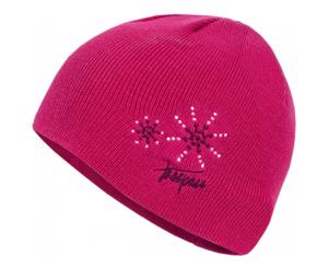 Trespass Childrens Girls Sparkle Knitted Beanie Hat (Cassis) - TP1982