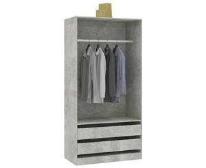 Wardrobe Concrete Grey Chipboard Storage Bedroom Cabinet Organiser