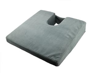 Wedge Cushion with Coccyx Cut-Out Velour Cover