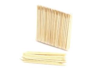 Wooden Orangewood Cuticle Sticks Manicure Nail Care 100 Pieces Disposable