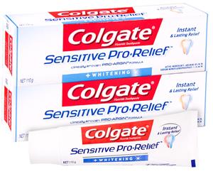 2 x Colgate Sensitve Pro-Relief + Whitening Toothpaste 110g