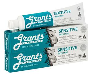 2 x Grants Sensitive Natural Toothpaste 100g