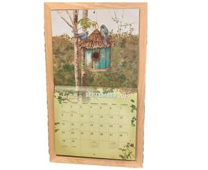 2020 Lang Legacy Calendar Frame Wooden STRAW HOOK Display Calender