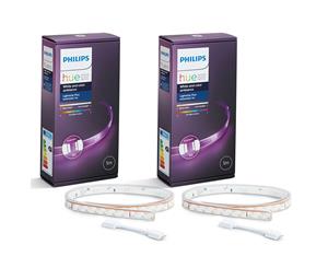 2PK Philips HUE LED 1m LightStrip+ White/Colour Lighting/Light Strip Extension