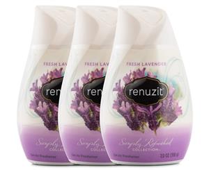 3 x Renuzit Gel Air Freshener Fresh Lavender 198g