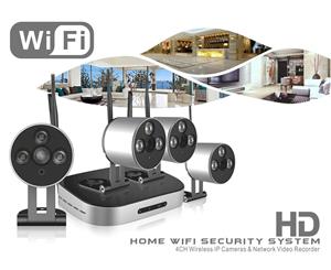 4Ch Nvr Wifi Security System Ip Camera 960P 1.3Mp Cctv Cam Wireless Ios Android