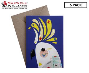 6 x Maxwell & Williams Pete Cromer Greeting Card - Cockatoo