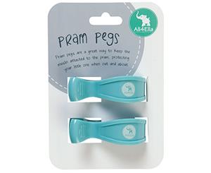 All4Ella Pram Pegs 2-Pack - Blue