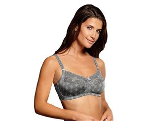 Anita 5796X-464 Care Mila Storm Grey Motif Embroidered Mastectomy Full Cup Bra