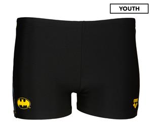 Arena Boys' Batman Placed Print Swim Shorts - Black/Multi