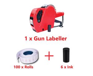 BULK Price Pricing Tag Tagging Gun Labeller Plus Labels Rolls Inks - 1 100 6