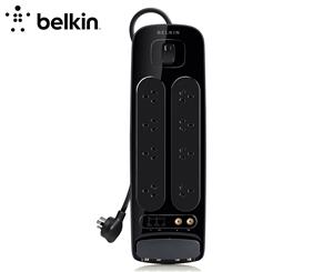 Belkin Pro Series 8-Way Surge Protector Powerboard - Black