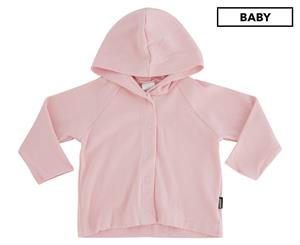 Bonds Baby Girls' Stretchies Ribbies Plain Cardigan - Baby Spice Pink