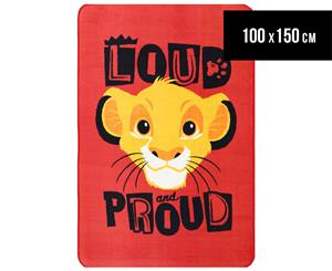 Castle Kids 100x150cm Simba Loud And Proud Rug - Red/Multi