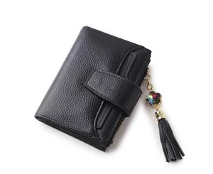 Catzon Short Wallet Women Small Purse Lady Wallets New Quality Retro Female Coin Purses Card Holder-Black