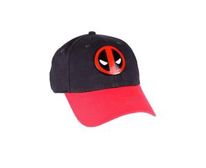 Deadpool Baseball Cap Metal Face Logo Official Marvel Strapback - Multi
