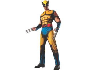 Deluxe Muscle Chest Adult Wolverine X-men Costume