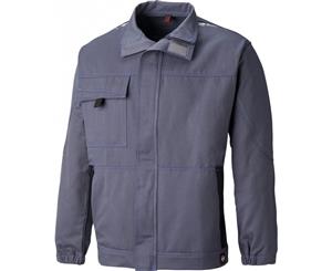 Dickies Mens Lakemont Polycotton Lightweight Workwear Jacket - Grey/Royal