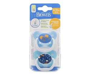 Dr Brown's PreVent Orthodontic Soother 6-12 months Twin Pack