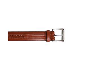 Eastern Counties Leather Mens Leather Braided Belt (Cognac) - EL262
