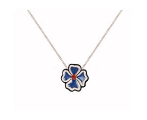 Fable Womens/Ladies Floral Pendant (Blue/Rose Gold) - JW1000