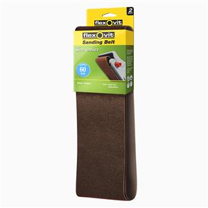Flexovit 50 x 914mm 60 Grit Sanding Belt - 2 Pack