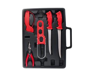 Jarvis Walker Deluxe Filleting Tool Kit-2 x Knives-Scaler-Pliers and Sharpener