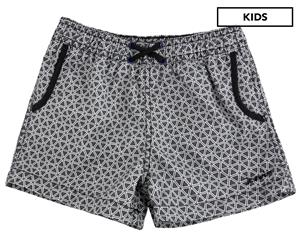Jr. Swim Kid's Triangles Boardshort - Grey