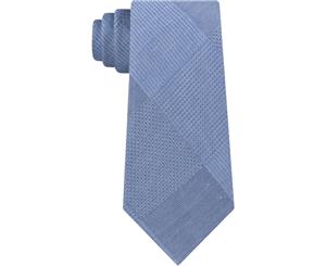 Kenneth Cole Reaction Blue Updated Glen Plaid Men's One US Size Neck Tie